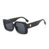 Novos Óculos de Sol da Moda com Armação Quadrada Estilo Coreano Masculino e Feminino Exclusivos para Celebridades da Internet Transfronteiriços Decoração de Metal com Proteção UV