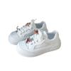 Zapatos Blancos Transpirables de Malla para Mujer 2024 Verano Nuevos Versátiles Estudiante Zapatos de Malla Suela Gruesa Casual Estilo Campus Tenis