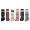Calcetines de Yoga para Mujer hasta Media Pantorrilla de Cinco Dedos con Pegamento Antideslizante Deportes Fitness Pilates Calcetines de Punta Dividida Venta al por Mayor Transfronteriza