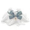 Elegante Collar de Gato de Encaje con Lindo Moño, Collar Ajustable para Gatito, Baberos Bandanas Accesorios para la Cabeza