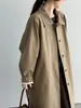 Luego, el susurro del viento, gabardina de moda de estilo coreano, relajada, de un solo botón, para mujer, simple y versátil, elegante, top 5133