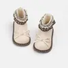 Botas Infantis Botas Estilo Martin 2026 Outono Novo Estilo Doce Infantil Renda Princesa Botas Curtas Meninas Pequenas Botas de Couro