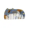 Peine de Acetato Coreano de Dientes Anchos, Peine Retro Lindo de Gato, Peine Portátil con Estampado de Leopardo Antiestático