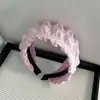 Faixa de Cabeça Larga de Lã Retrô Outono e Inverno para Mulheres, Luxo Acessível de Alta Qualidade, Cor Lisa, Faixa de Cabeça Versátil de Topo Alto, Acessórios de Cabelo para Lavar o Rosto para Mulheres