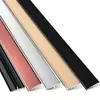 Tira de Borde en Forma de T de Aleación de Aluminio para Pisos de Madera y Azulejos, Tira de Acabado de Junta Plana, Tira Decorativa de Borde de Fondo Empotrada en Esquina de Pared