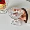 Vaso para Batido de Yogur Helado Taza de Postre Vidrio Incoloro Transparente Alto Creativo Hogareño Bol Bola de Nieve