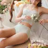Ropa Interior Femenina E-Disha Sin Costuras Borde de Encaje de Algodón Entrepierna Antibacteriana Cómoda Transpirable de Cintura Media que Cubre la Cadera Braguitas para Niña