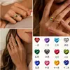 Anillo de Rosa Personalizado Elegante Europeo y Americano con 12 Piedras del Zodíaco 2026 Anillo Personalizado de Moda Versátil Estilo Lujo Ligero para el Temperamento de las Mujeres