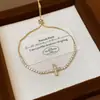 Pulseira Pingente Cruz de Zircônia Transfronteiriça, Pulseira de Luxo Leve de Alta Qualidade, Joia de Mão Exquisita da Moda de Nicho Europeia e Americana para Mulheres