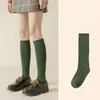 Meias Largas Quentes de Outono e Inverno para Mulheres, Meias de Terry, Meias Descartáveis Diárias, Meias Lisas para Panturrilha, Meias Zhuji