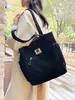 Bolso de Hombro de Pana Nuevo 2024 para Mujer, Grande Capacidad para Viajes, Estudiante, Clase, Portátil, Bolso Cruzado Simple