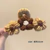 Diadema de Lana Dulce con Flor, Café con Leche, para Mujer, Estilo Mori, Chica Hada Ins, Otoño e Invierno, Vintage, Pasador Roto, Pasador, Diadema