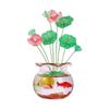 Koi Botella de Buena Suerte Adornos de Loto para Coche Adornos Creativos para Decoración de Coche Decoración Combinada para Consola de Coche a Juego