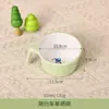 Tazón infantil de melamina lindo dibujo animado para el hogar tazón para comida de bebé con asa tazón pequeño y cuchara juego de vajilla para madre y bebé caja de regalo