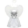Exportação Vestido Feminino Adulto Halloween Cos Anjo Roupas Elfo Branco Fantasia Cosplay Asas Roupas Femininas