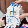 Caja Desechable para Pastel de Cumpleaños Cuadrada de 46 pulgadas Caja de Empaque para Hornear Bolsa Aislante para Llevar Cubiertos Plato Vajilla