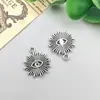 1 Nuevo Colgante Triangular Redondo Ojo Antiguo Aleación Oro Antiguo Plata Antigua Accesorios para Joyería DIY