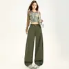 Jeans de pierna curva para mujer, nueva colección primavera/otoño, corte holgado, tiro alto, fluidos, versátiles, largos hasta el suelo, efecto adelgazante, disponibles para dropshipping