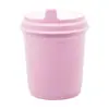 Copo com Tampa Ursinho 400ml Rosa PP e Bambu - Lyor