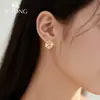 Pendientes de Moda Aitong Jewelry Estilo Francés Lujo Ligero, Frescos y Versátiles, Pendientes de Cobre de Nicho con un Toque de Alta Gama y Elegancia para Mujer