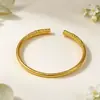 Pulseira Aberta Esculpida Estilo Retro Chinês Acessórios de Personalidade Moda Versátil Joia de Mão Decorativa Celebridade da Internet Simples Ornamentos de Temperamento