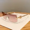 Gafas de Sol Aviador de una Pieza Modelo Nuevo 2026 Luo Jia, Gafas de Sol Metálicas de Moda Estilo Ins, Gafas de Sol Únicas