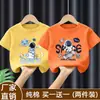 Camiseta de Verano de Algodón Popular para Niños, Manga Corta, Tendencia, Estilo Nuevo 2026, Top de Moda