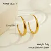 Pendientes de Aro Transfronterizos Estilo Europeo y Americano Pendientes Versátiles de Acero de Titanio Estilo Minimalista Lujo Ligero Pendientes de Gama Alta Venta al por Mayor