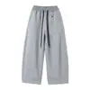 Pantalones atléticos y casuales de cintura alta para niñas para otoño, adecuados para estudiantes de primaria y secundaria, elegantes pantalones deportivos de pierna recta holgados