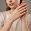 Cadena de Muñeca con Incrustaciones de Diamantes de Acero Inoxidable, Cadena de Muñeca para Dedo de Joyería Fina de Moda para Mujer, Comercio Exterior Transfronterizo Aliexpress