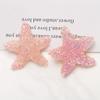 Parche de resina de estrella de mar irregular con lentejuelas coloridas degradadas transparentes y partículas de diamante roto, accesorios para joyería DIY al por mayor