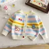 Suéter Infantil 2026 Outono Novo Top Infantil Primavera e Outono Cardigã de Tricô para Bebê Roupa Externa para Menina Conjunto de Outono da Moda
