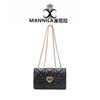 Bolsa nueva de primavera y verano para mujer, cadena de amor dulce, bolso cuadrado pequeño, bolso de hombro cruzado de moda bordado, primera generación de pelo
