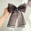 Presilha de Cabelo Nuvem Bolha com Estampa de Leopardo para Mulheres, Prendedor de Cabelo Fofo Estilo Coreano Romântico com Laço e Fita, Presilha Vertical para Cabelo para Mulheres