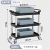Carrito de Colección de Alimentos Comercial, Cubo Colgante para Basura, Rueda Universal de Plástico Móvil para Hotel Restaurante Restaurante