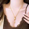 Nuevo Collar Colgante Año del Zodiaco Estilo Chino Lujo Ligero Nicho Versátil Cadena para Suéter Moda Personalidad Collar para Mujer Venta al por Mayor