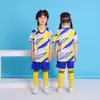 Traje de uniforme de futebol masculino e feminino infantil camiseta de manga curta uniforme de treino uniforme de equipe de competição roupa esportiva respirável secagem rápida performance
