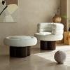 Apartamento pequeno nórdico on-line celebridade lambswool tecido cor combinando único sofá cadeira simples moderno único sofá designer