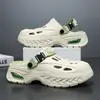 Tamancos de EVA masculinos de verão transfronteiriços, sandálias de sola grossa para casa e interior, sandálias slip-on masculinas para praia e atividades ao ar livre
