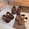 Zapatos Pequeños de Cuero Estilo Francés Ins 2026 Nueva Versión Coreana Zapatos de Princesa con Estampado de Leopardo para Niñas Mocasines de Suela Suave