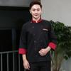 Uniforme de Chef Roupa de Trabalho Masculina Verão Hotel Manga Curta Respirável Roupa de Trabalho Roupa de Cozinha de Hotel Roupa de Chef Manga Longa Tamanho Grande