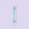 Manicura Pluma de Silicona de Doble Punta Pluma para Tallar Palo para Repujar Degradado Difuminado Polvo Espejo Mágico Pluma de Silicona Multifuncional Herramienta para Manicura