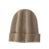 Chapéu de Cashmere Feminino Outono e Inverno Novo 100% Cashmere Puro Feminino Chapéu Melancia Cor Sólida Quente Para Cabeça Grande Chapéu Frio