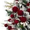 Nuevas Decoraciones Navideñas: 6cm, 25 Piezas Bolas Redondas de Terciopelo Flockadas para Decoración Navideña Bolas Colgantes