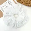Anel de Cabelo Oco Multicamadas Plissado Anel de Cabelo Intestino Grosso Renda Feita à Mão Indústria Pesada Atmosfera Fresca e Doce Acessórios de Cabelo para o Verão