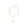 Collar de Perlas de Tres Capas con Colgante en Forma de Corazón, Moderno y Versátil, Cadena de Clavícula con Personalidad Nicho, Lujo Ligero, Sensación de Alta Gama, Joyería Elegante