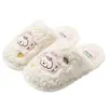 Lindas pantuflas de algodón para cachorros para mujer, uso en interiores en otoño e invierno, pantuflas cálidas de felpa para estudiantes, pantuflas de algodón al por mayor