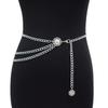 Verão Novo Cinto Fino Feminino Personalizado Casual Decorativo Cintura Corrente de Metal Fina Corrente de Cintura com Saia Pronto para Venda