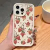 Funda de Teléfono Móvil Fresa Pantalla Completa Iphone15Promax Apple 13 Suave 11 Nicho 12 Anticaída Xr Femenino 14Plus Moderna