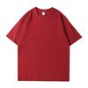 Playera de Manga Corta de Algodón Puro de Doble Hilo Pesado de 260 g Logotipo Impreso Personalizado Cuello Redondo Holgada Camiseta Cultural Ropa de Trabajo Corporativa